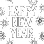 Happy New Year Coloring Pages Free Printable Paper Trail Design