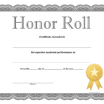 How To Craft A Professional looking Honor Roll Certificate Template