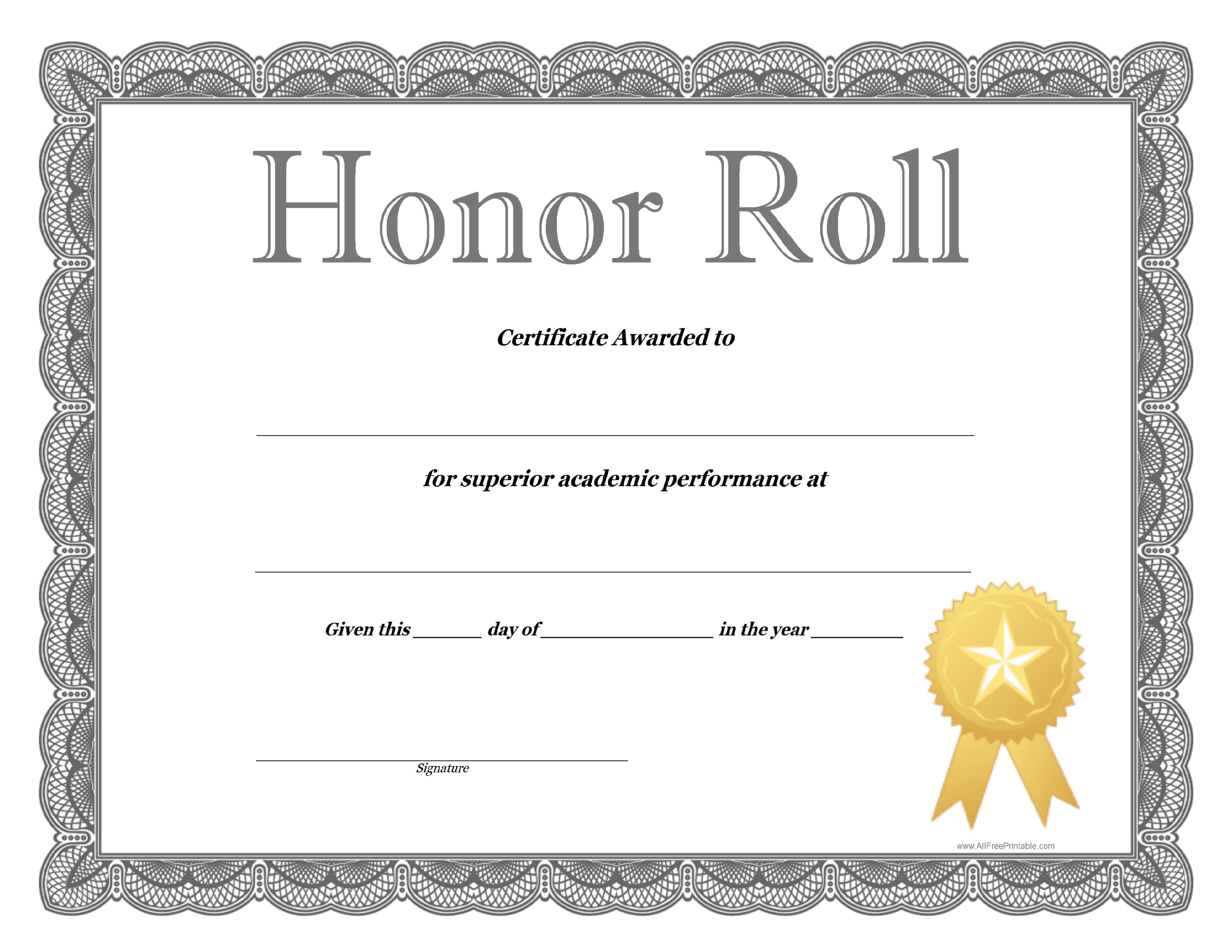 How To Craft A Professional looking Honor Roll Certificate Template 