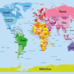 Kids Big Text Map Of The World