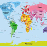 Kids Big Text Map Of The World