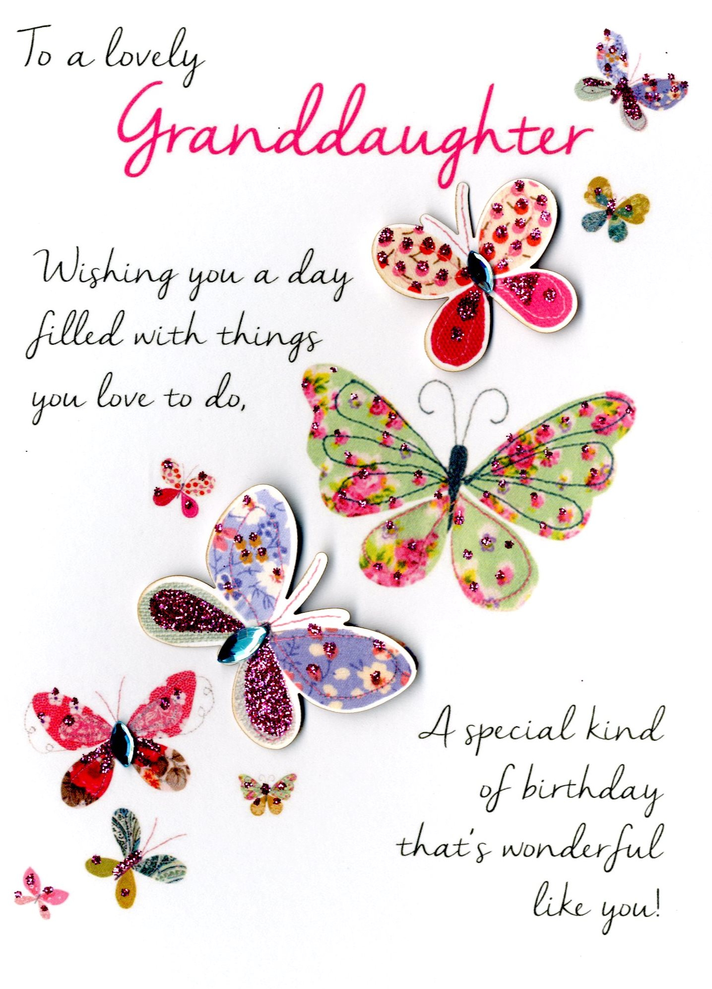 Lovely Granddaughter Birthday Greeting Card Cards
