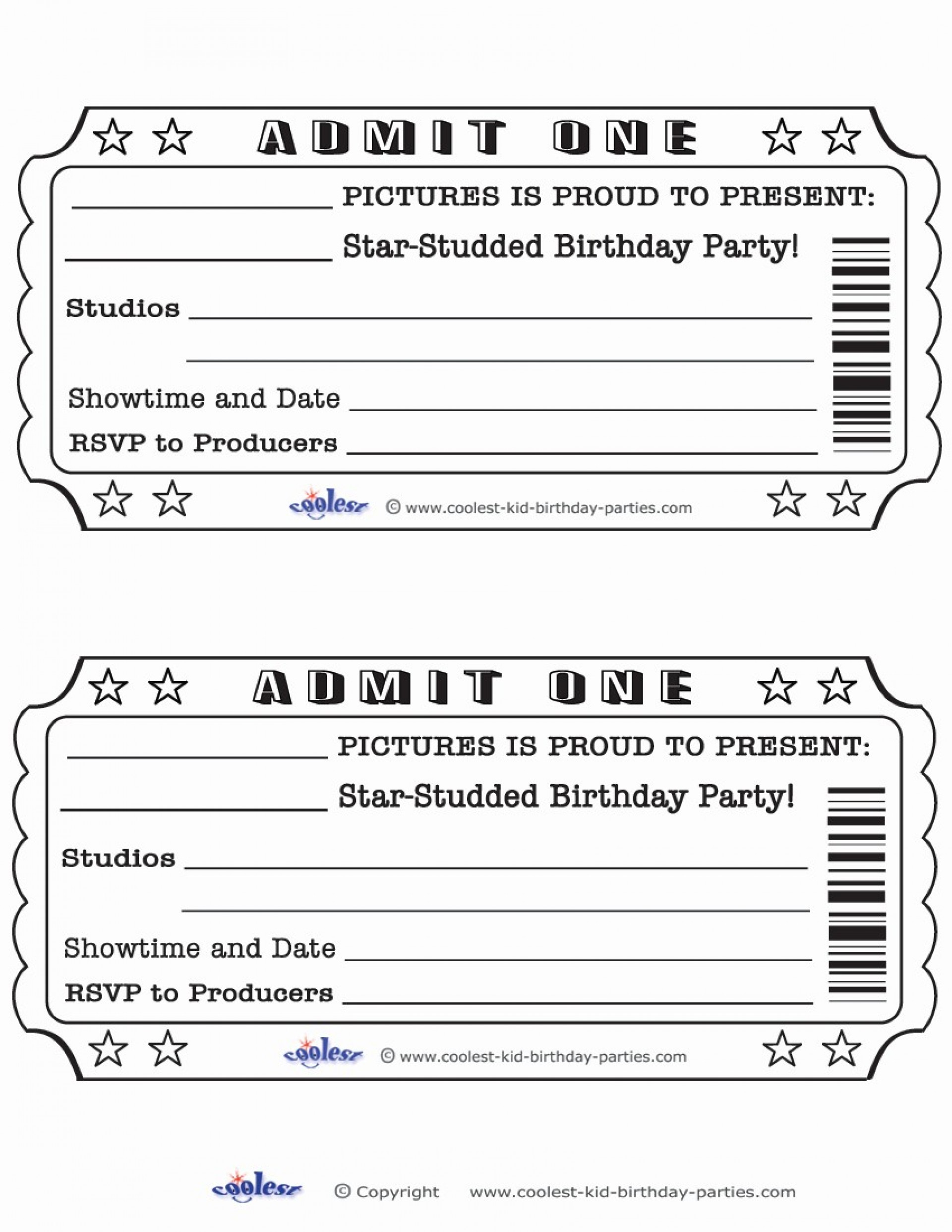 Movie Tickets Template