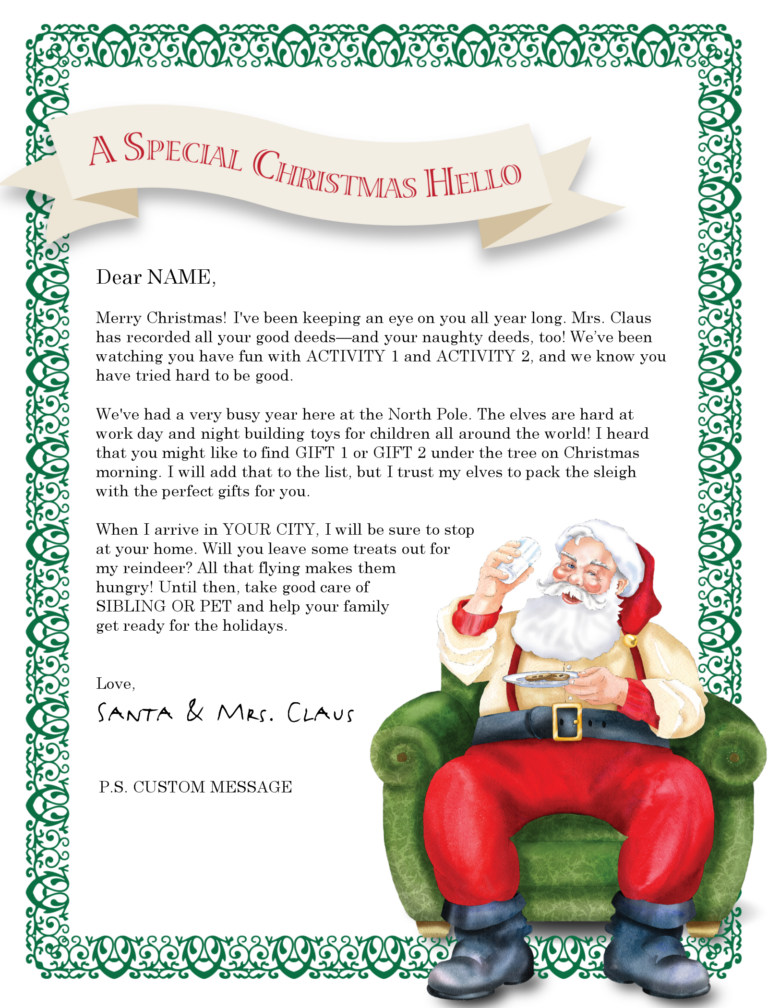 North Pole Santa Letter Santa Letter Template Free Santa Letter