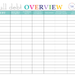 Paying Off Debt Worksheets