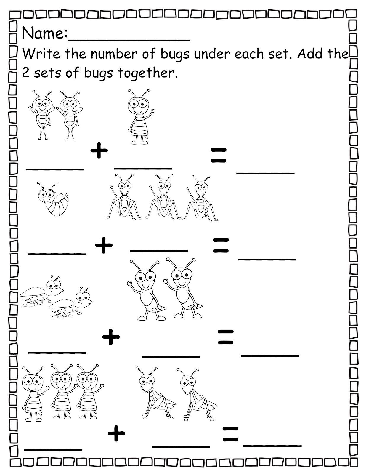 Pre K Worksheets Number Activity Shelter