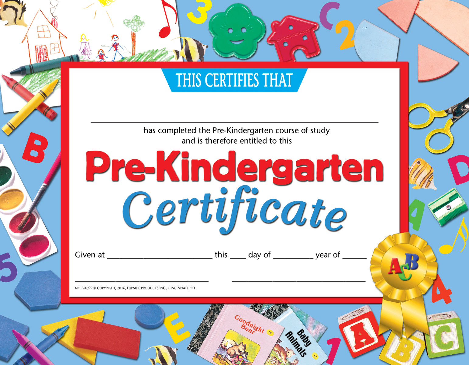 Pre Kindergarten Certificate VA699 Pack Of 30 8 5 X 11 