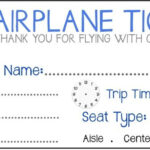 Pretend Airplane Ticket Google Search Airplane Tickets Ticket