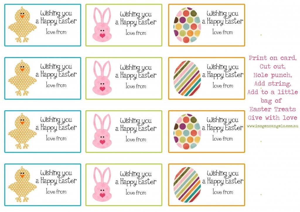 Printable Easter Name Tags With Images Easter Tags Happy Easter 