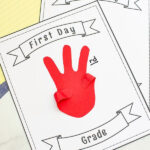 Printable First And Last Day Of School Signs Fun Handprint Art