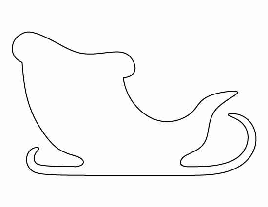 Printable Santa Claus Sleigh Template