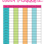 Printable Weekly Planner With Time Slots Calendar Inspiration Design