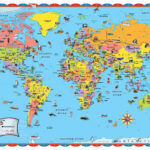 Printable World Map For Kids Incheonfair Throughout For Printable World