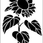 Reusable Stencils Sunflowers Florals Sunflower Stencil Silhouette