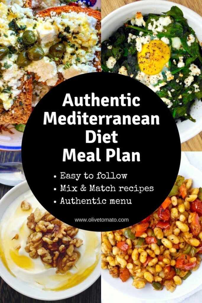 The Authentic Mediterranean Diet Meal Plan And Menu Olive Tomato - Mediterranean Meal Plan Recipes