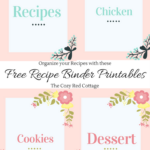 The Cozy Red Cottage Recipe Binder Printables
