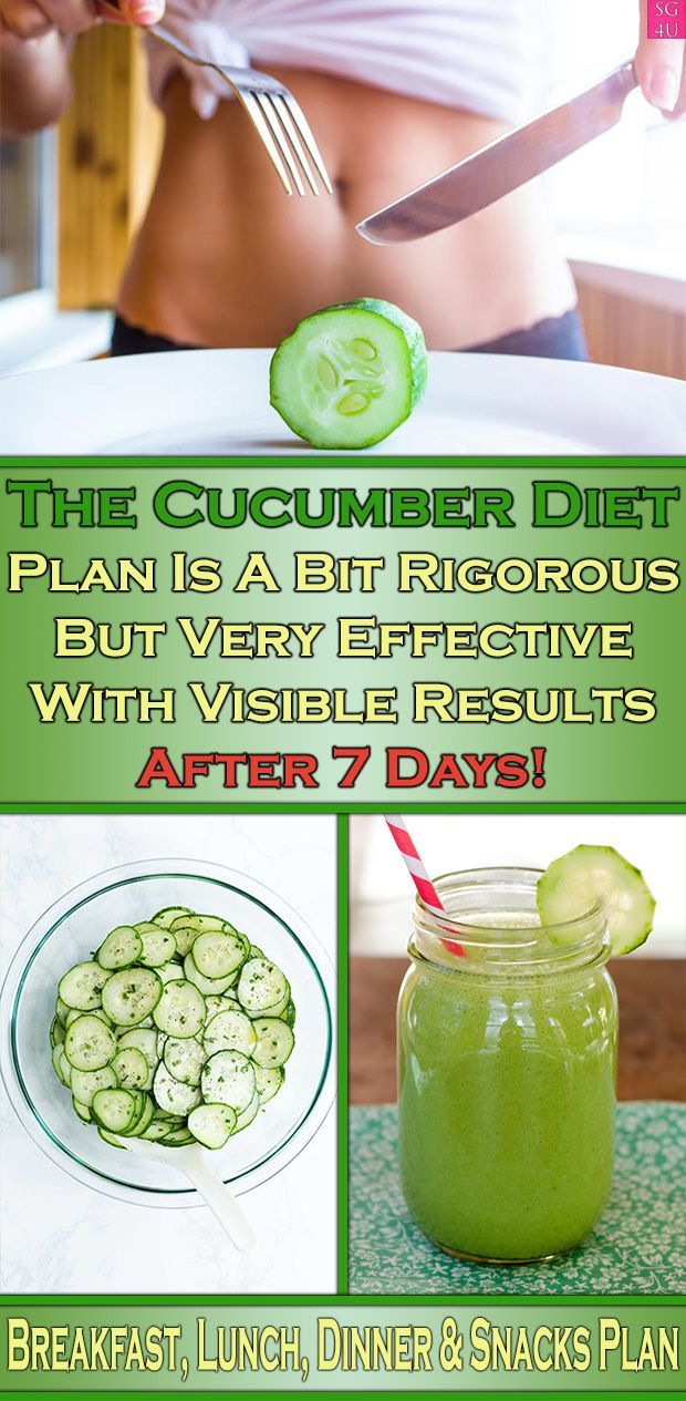 The Cucumber Diet Plan Is A Bit Rigorous But Very Effective With 