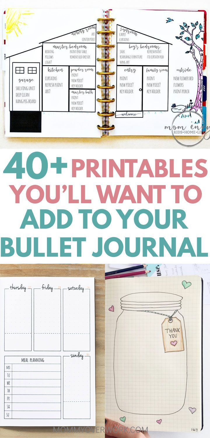 Unique FREE BULLET JOURNAL PDF PRINTABLES Collection Spreads Setup 