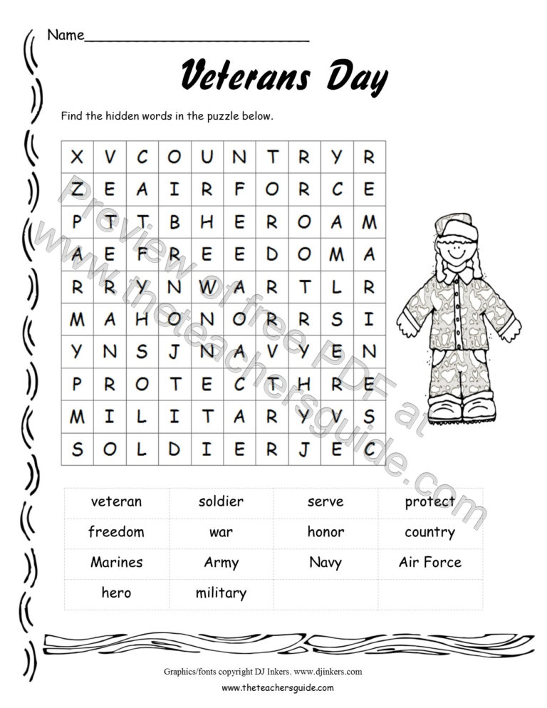 Veterans Day Lesson Plans Themes Printouts Crafts