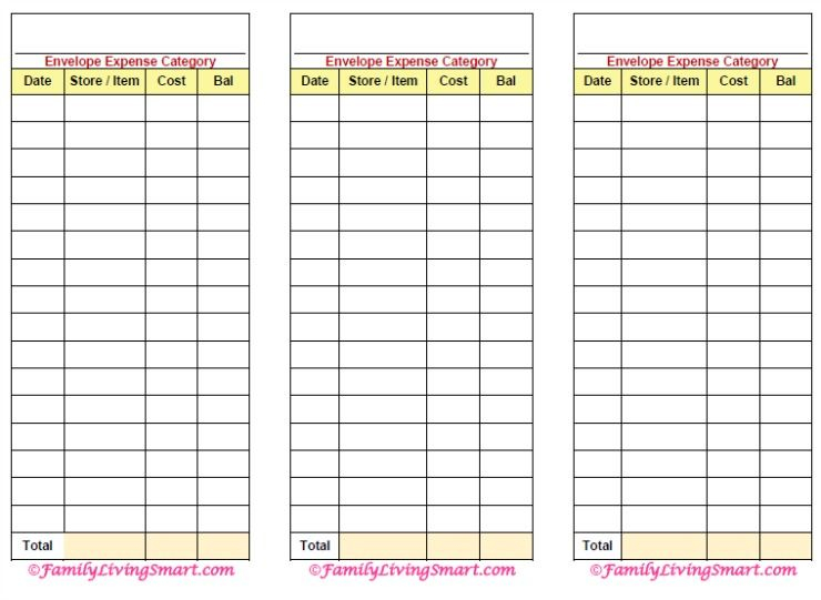 View 26 Downloadable Template Free Free Printable Cash Envelope Tracker 