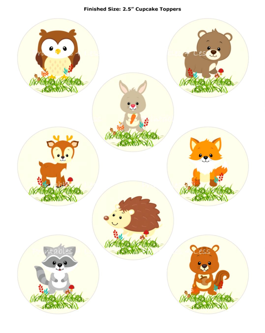 Woodland Animals Printables Room Wallpapers