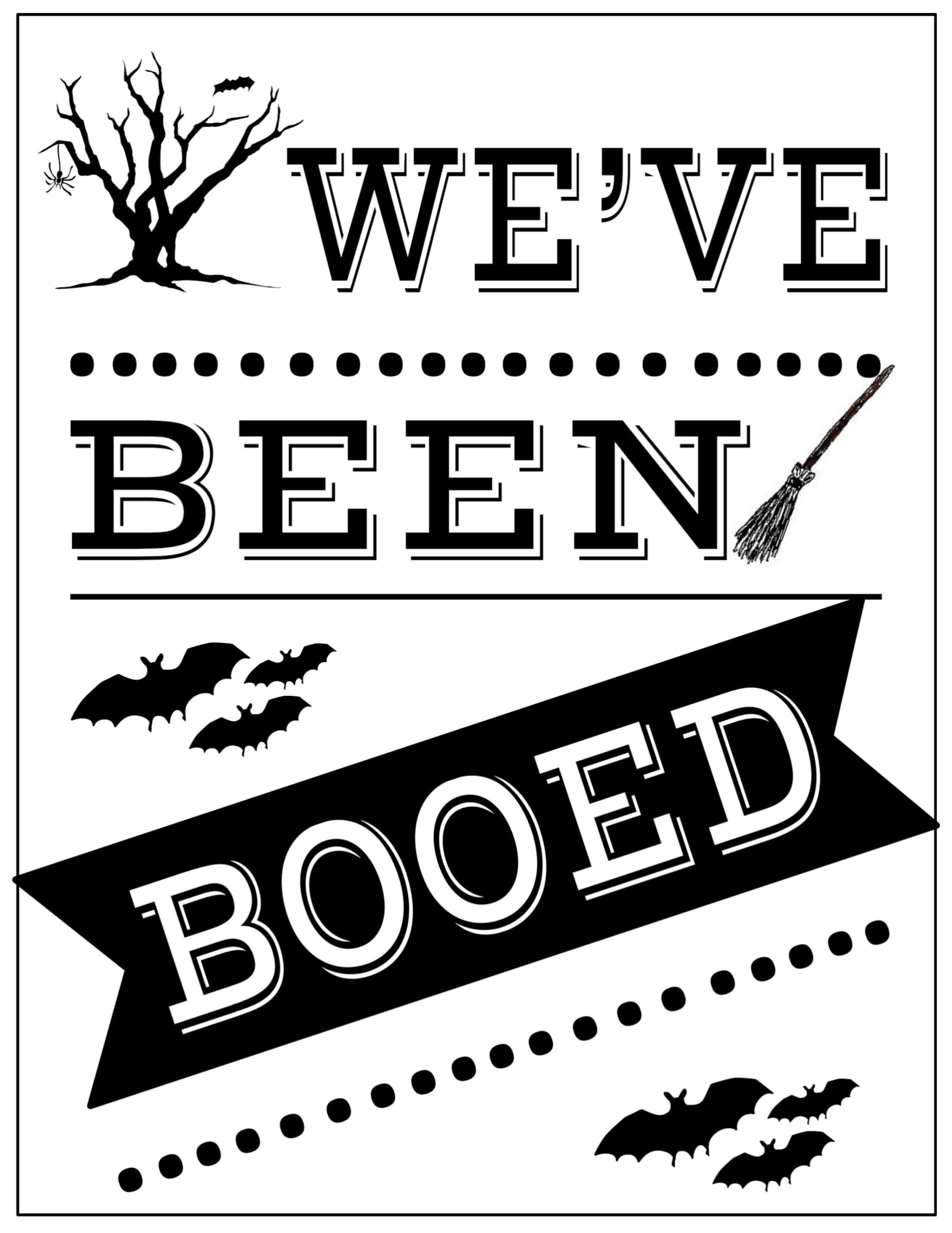You ve Been Booed Free Printable Signs Paper Trail Design